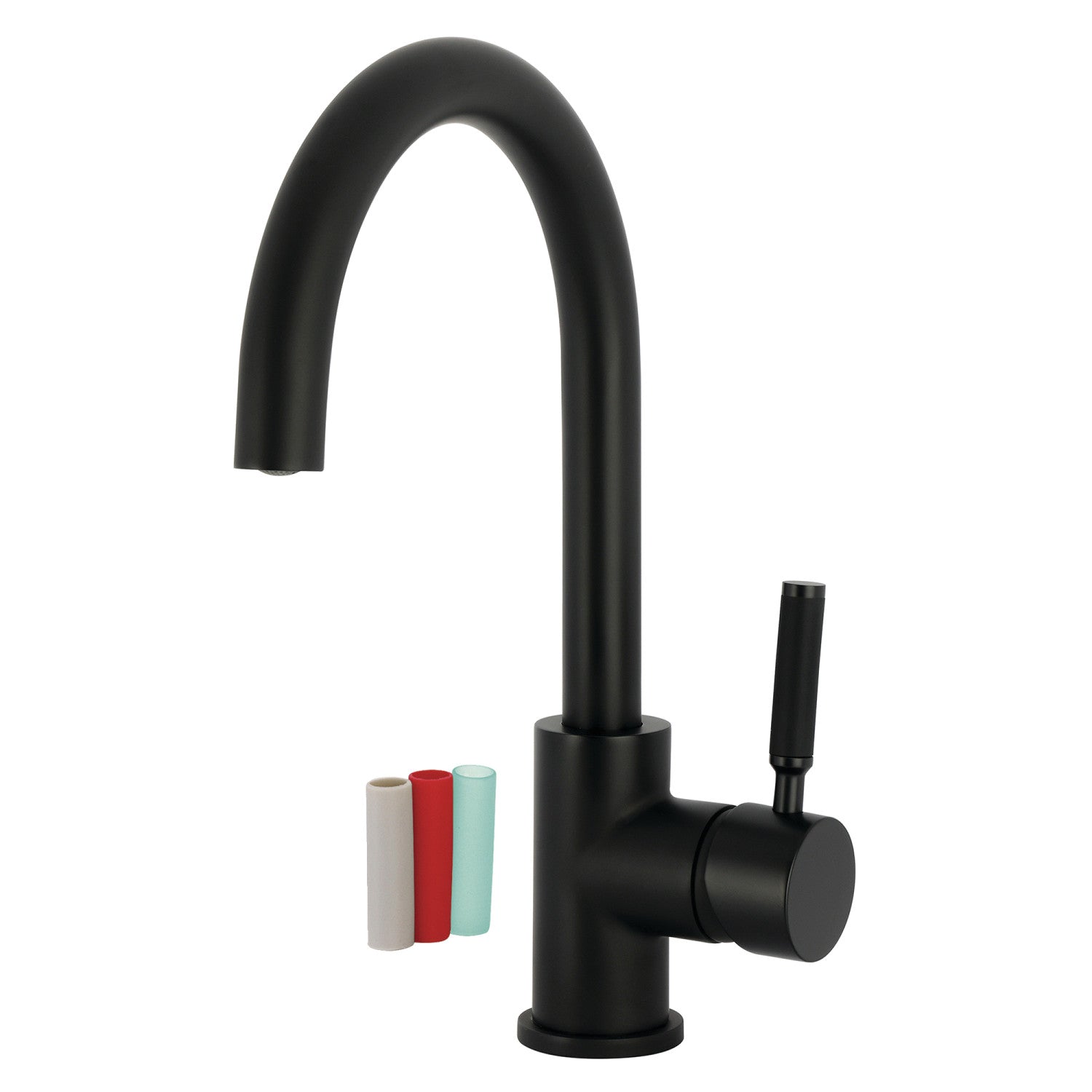 Kingston Sona LS8230DKL - Kaiser Single-Handle 1-Hole Deck Mount Vessel Faucet, Matte Black — image 1